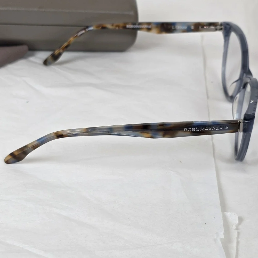 BCBGMAXAZRIA Lilah Blue Cat Eye Eyeglasses Frames 51-16-130 Tortoise With Case